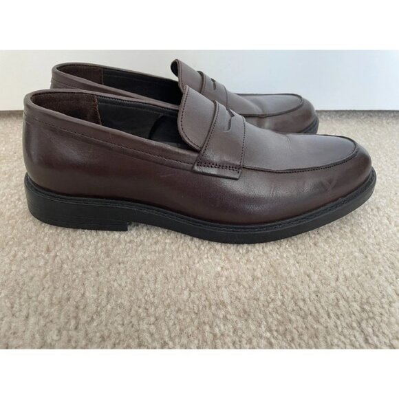 Express Brown Penny Loafers Slip On Dress Shoes Size 10 main image 4